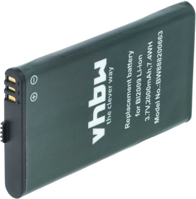 Vhbw - Akku Ersatz für Hytera BL2009 für Funkgerät, Walkie Talkie (2000 mAh, 3,7 v, Li-Ion)