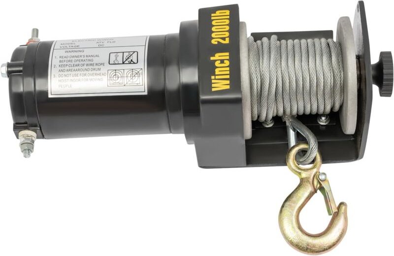 Elektrische Seilwinde mit Handgriff-Controller, 2000lbs Offroad Motorwinde Seilzug Elektrowinde, Elektrisches Hebegerät ...