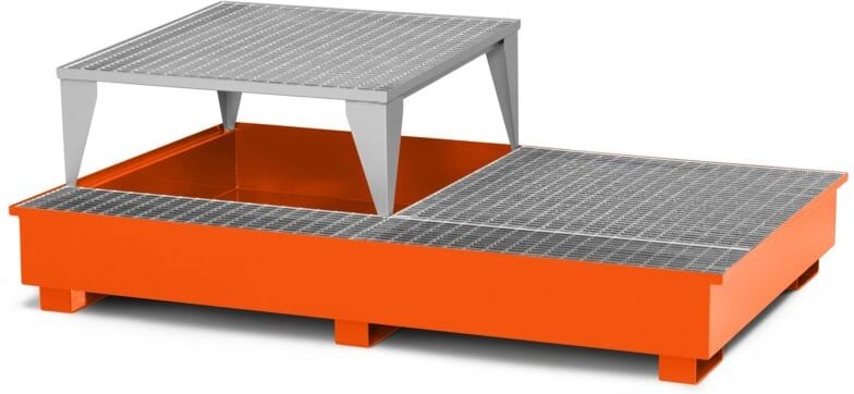 RR Industrietechnik Typ RTA-21 Auffangwannen für IBC aus Stahl mit Abfüllbereich RAL 2004 reinorange