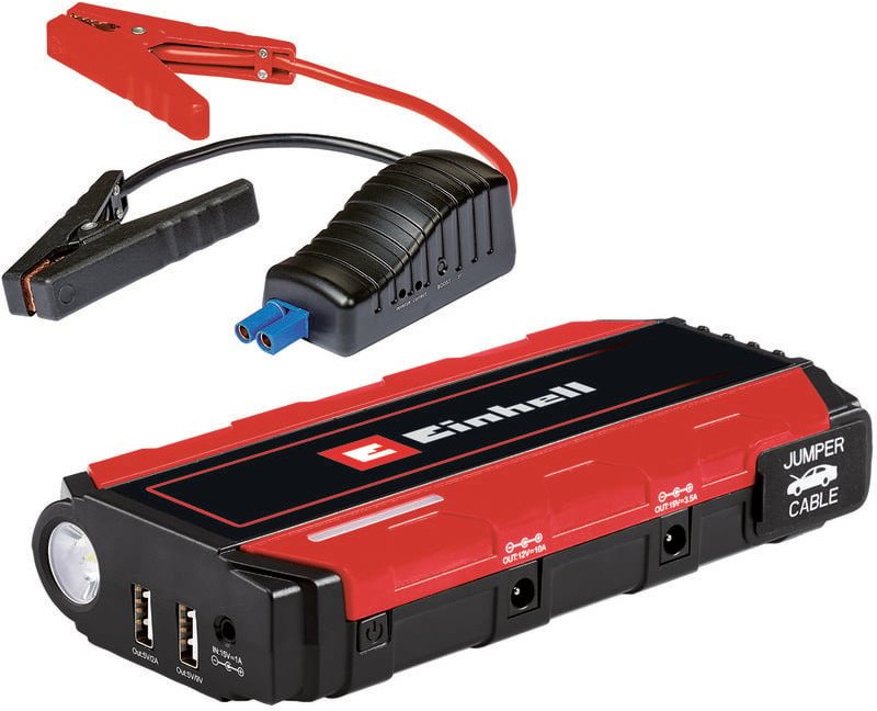 Einhell - Jump-Start - Power Bank ce-js 12/1 (12 v, Starthilfe, Energiestation, LiPo-Akku 3x3700 mAh, LED-Ladezustandsan...
