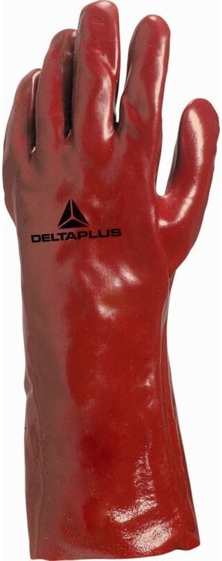 Handschuh Für Den Umgang Mit Chemikalien Pvc Rot L 35 Cm Grösse 10 -Pvc733510 Delta Plus T10 T10