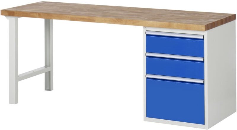 Werkbank 7507A1, B2000xT700xH890mm, 3x Schublade-TA - RAU