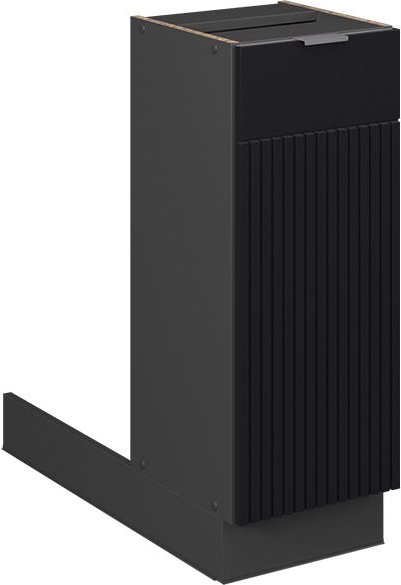 Kücheninsel Fame-Line, Schwarz gestreift, 30 cm ohne Arbeitsplatte, Vicco