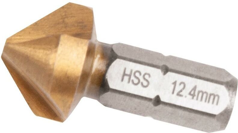 Kegelsenker-Bit, hss, 12,4 mm x 90°, 1/4' x 25 mm