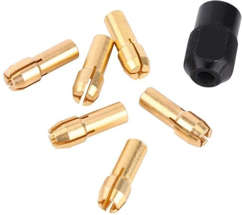 Stück 1 mm - 3,2 mm Spannzangenfutter zum Spannen und Befestigen mit 1 Stück schwarzem Mutternschraubendreher für Bohrer