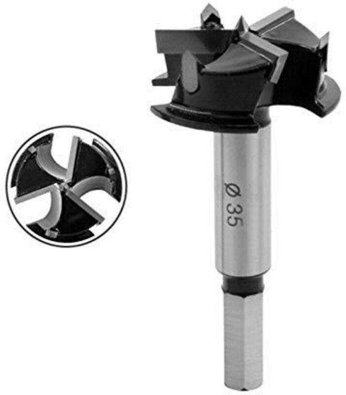 Ugreat - Bohrloch für Küchenschrank/Scharnier, 35 mm Hartmetallstahlbohrer, 10 mm Schaft, Holzbearbeitungsscharnierlochs...