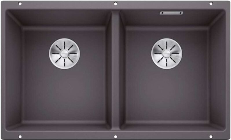 Blanco - Subline 350/350 - Silgranitspüle, 76x46 cm, Felsgrau 523575