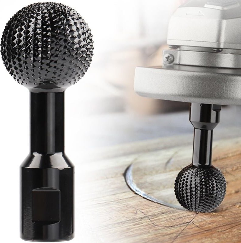 Winkelschleifer-Aufsatz für Kugelröhren – 360°-Kugel-Rotationsfräser für schnelles Drechseln von Holz, robuster Stahlkug...