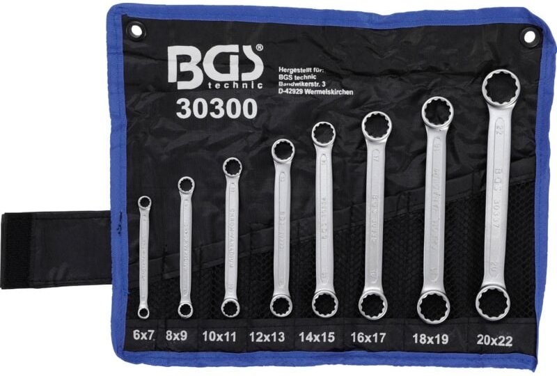 Bgs Technic - Doppel-Ringschlüssel-Satz extra flach sw 6 - 22 mm 8-tlg.