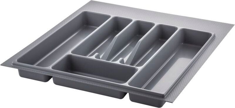 Economy Besteckeinsatz S72 490x440x45mm Besteckkasten Kunststoff silbergrau