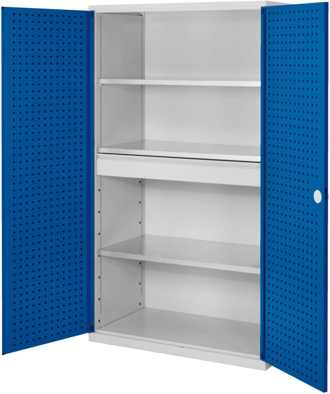 Kappes ®RasterPlan Großvolumenschränke 1950x1130x590mm Lochplattentüren Modell 2 enzianblau