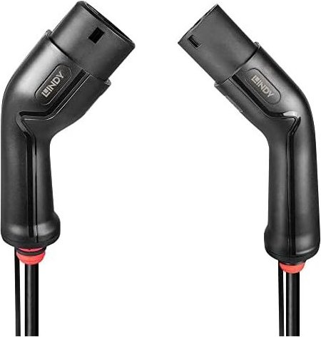 Lindy - 30112 Kabel de Ladekabel für Elektrofahrzeug Schwarz Typ 2 Typ 1 3 5 m