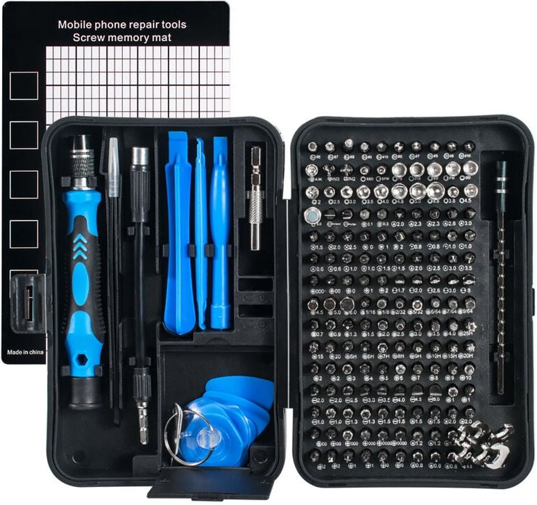Blau) Präzisionsschraubendreher, 170-in-1-Magnetschraubendreher-Set, professionelles Gerätereparaturwerkzeug für iPhone,...