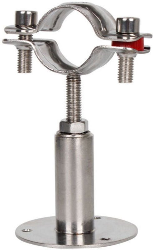 2 Stück Edelstahl-Rohrhalterung, verstellbare Rohrhalterung, einschraubbare Rohrhalterung, Deckenhalterung mit Schrauben...