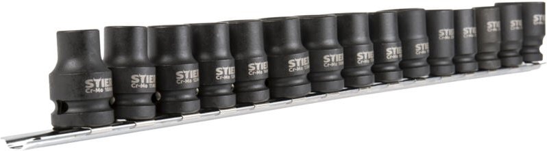 STIER Kraftschraubereinsatz-Sortiment 1/2 Zoll Sechskant, 15-teilig