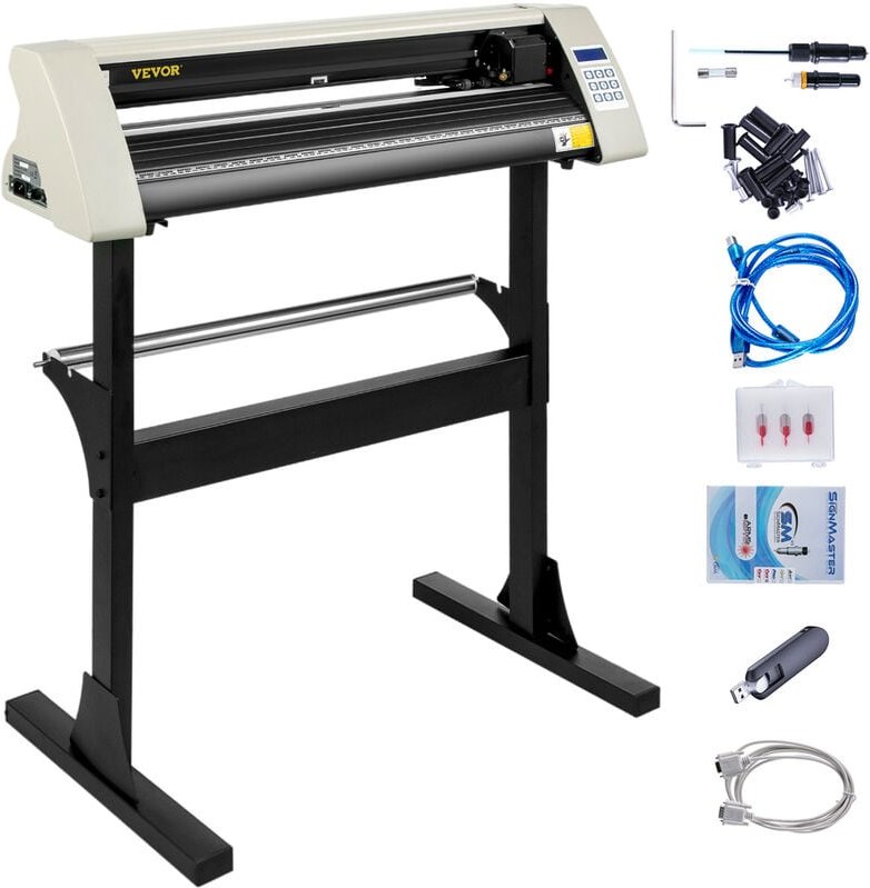 VEVOR 720mm Vinyl cutter 28 Zoll Vinyl Cutter Plotter Maschine Weiß Vinyl Schneideplotter 630 mm Schneidbreite Cutting P...