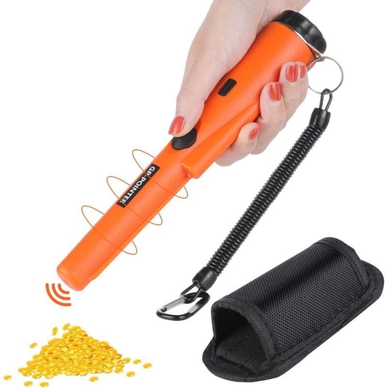 Pinpointer IP66 Wasserdichter Pinpointer Metalldetektor Handmetalldetektor für die Schatzsuche