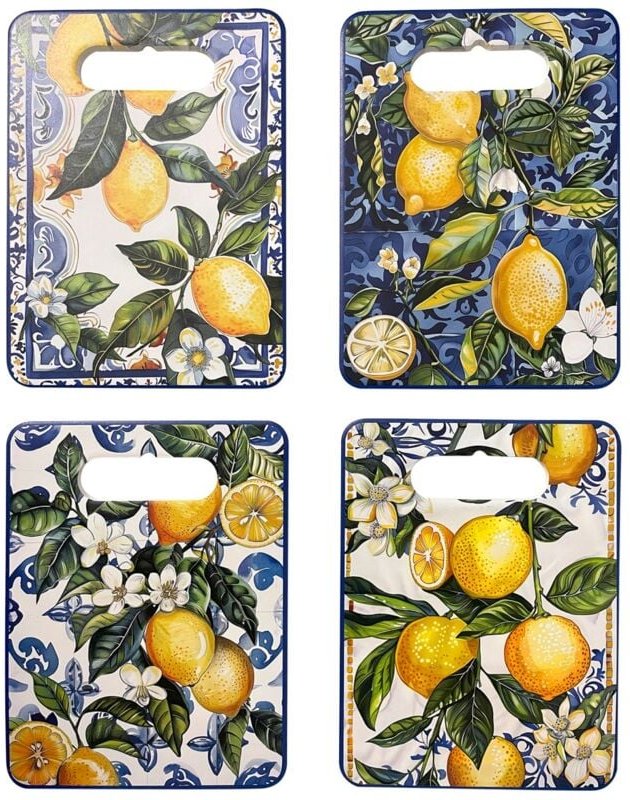 Signes Grimalt - Zitronenschneidebrett 4 Einheiten - Multifunktionales Küchenzubehör