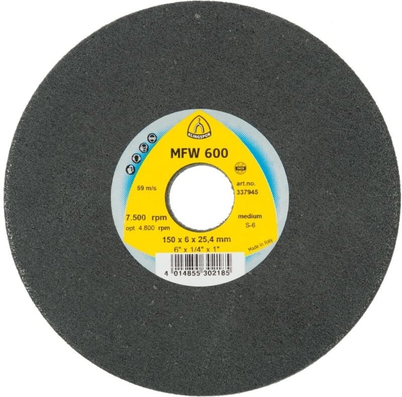 Klingspor UNITIZED WHEEL 600 Kompaktscheiben, 125 x 6 x 22 mm Coarse Siliziumkarbid