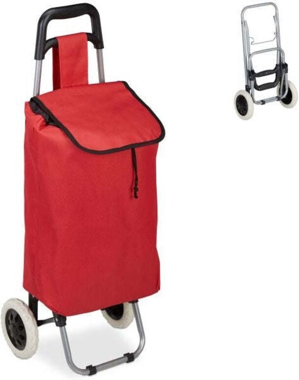 Folding shopping trolley