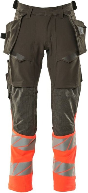 Thumbnail - Hose mit Hängetaschen 19131-711-18222 Gr. 76C50 dunkelanthrazit/hi-vis rot - Mascot
