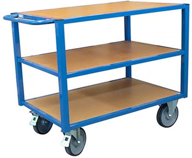 Werkstattwagen 500 kg - 3 Holzablagen 1060 x 680 mm - 880006442