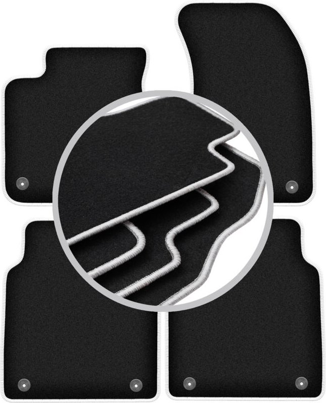 CARLUX-SILVER Autofußmatten für: Audi A8 D4 LANG (2010-2017)