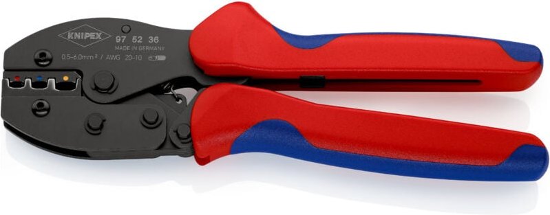 KNIPEX 97 52 36 SB PreciForce® Crimpzange mit Mehrkomponenten-Hüllen brüniert 220 mm