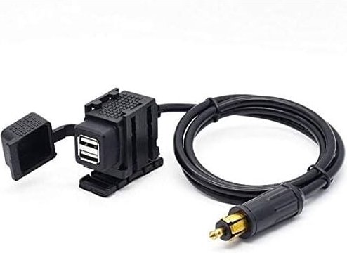 Thumbnail - Din Hella 2,1 a Motorrad Dual usb Ladegerät Steckdose Netzteil mit 1,8 m Kabel für Telefon/iPhone/GPS-Navigation