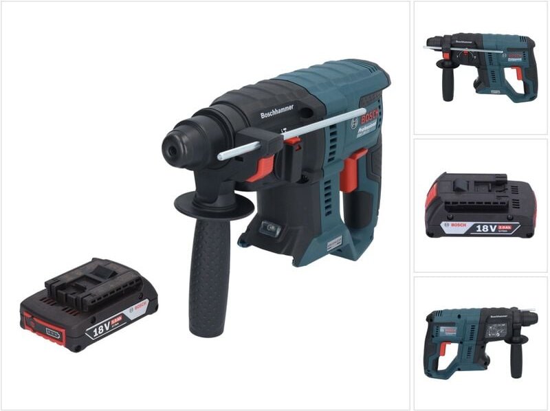 Bosch GBH 18V-21 Professional Akku Bohrhammer 18 V 2,0 J SDS plus Brushless + 1x Akku 2,0 Ah - ohne Ladegerät