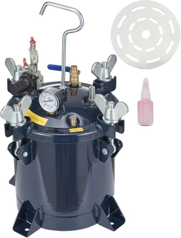 Mophorn - 10L/2,5 Gal Luftfarben-Druckbehälter, Metallgestell und Dichtmittel zur Leckreparatur für Industrie, Heimdekor...