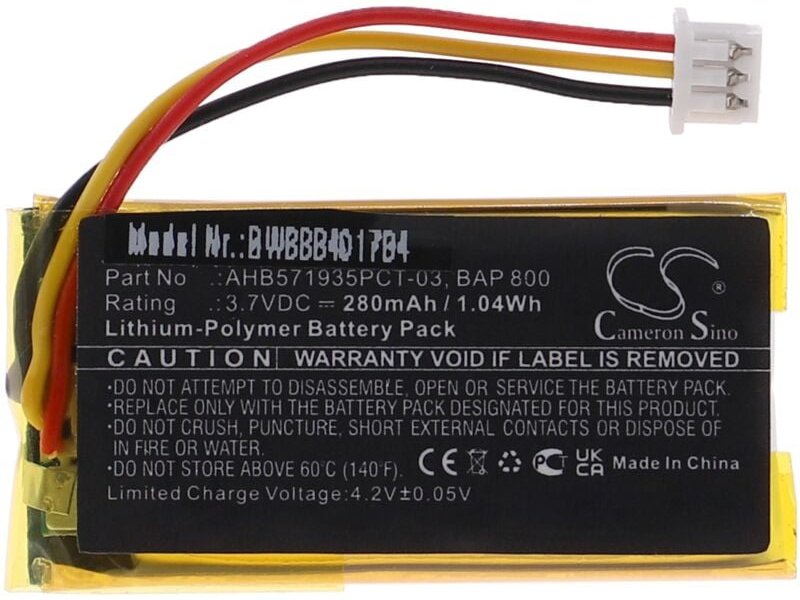 Vhbw - Akku Ersatz für Sennheiser AHB571935PCT-03, 573695, 586477 für Stereoverstärker, Hifi-Verstärker (280mAh, 3,7V, L...