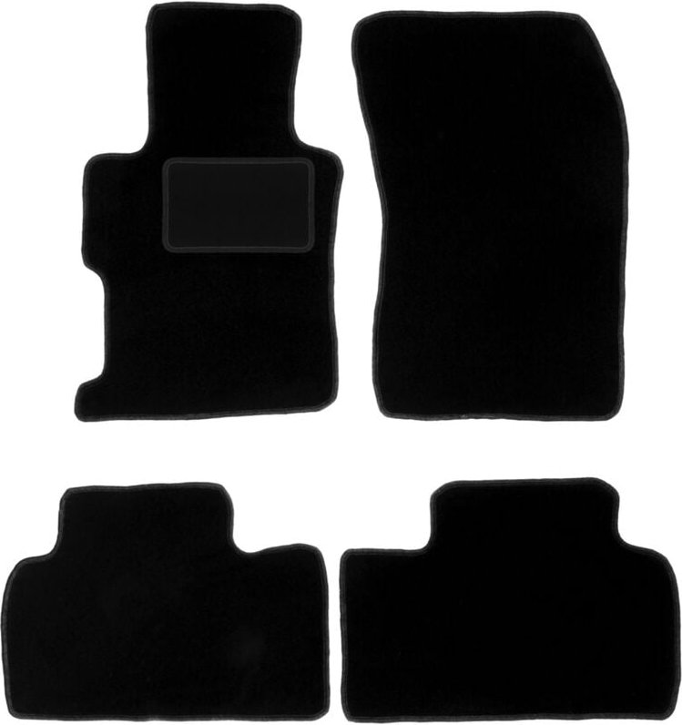 Schwarze Velours-Fußmatten für: Honda Civic IX Limousine (2011-2016)