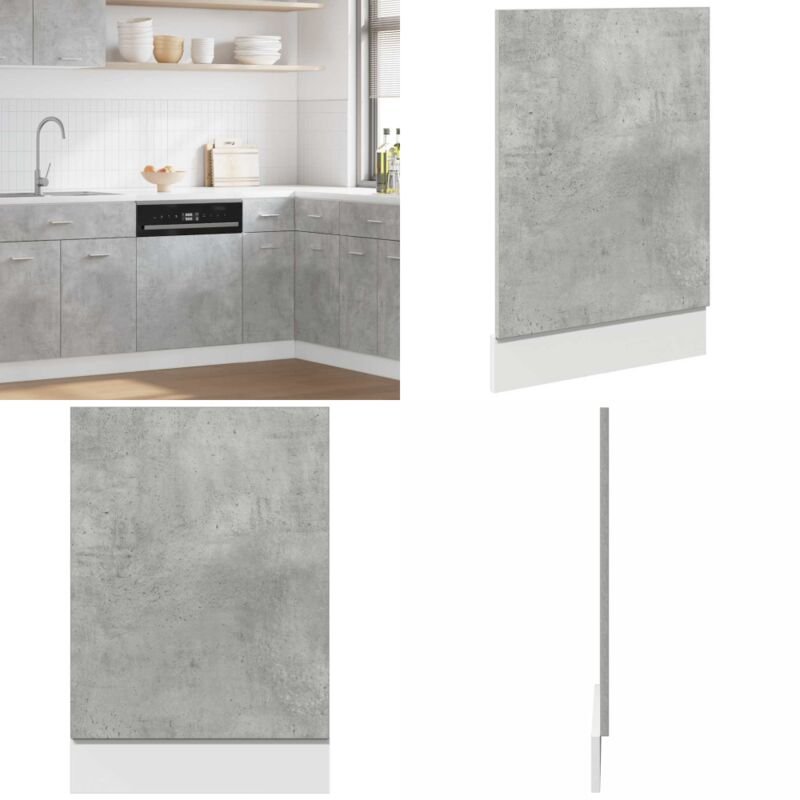 Geschirrspülerblende Betongrau 45x3x67 cm - Vidaxl