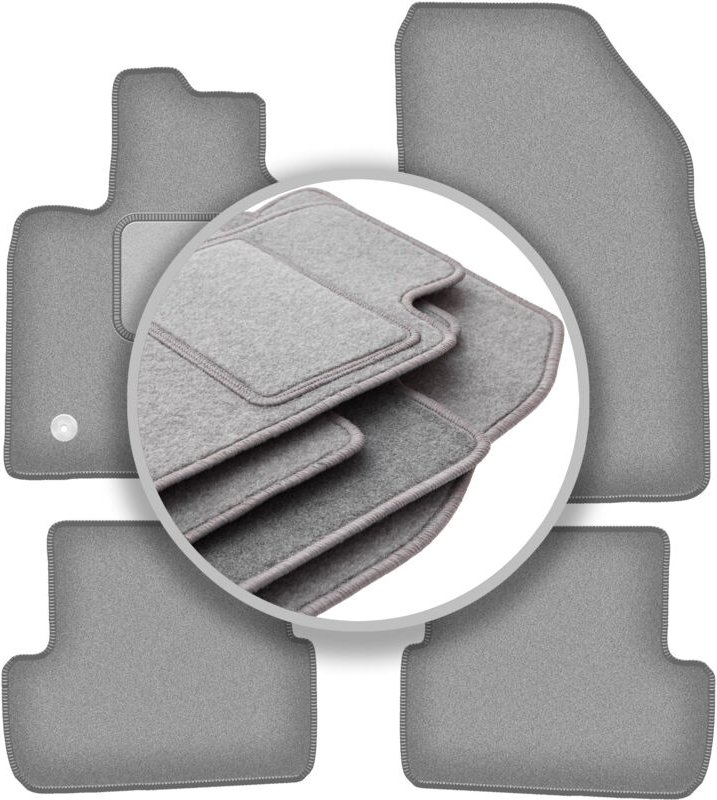 Graue Autofußmatten für: Dacia Logan III Limousine, Kombi (2021-)