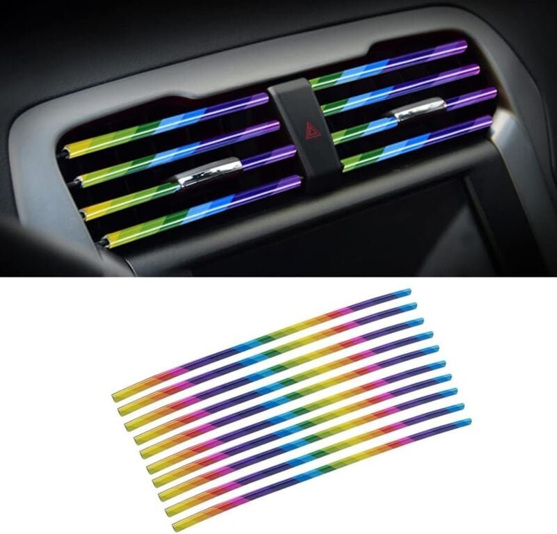 Farbe) 20 Stück Auto-Innenraum-Zubehör, Auto-Innenraum-Zubehör, Auto-Innenraum-Zubehör, Auto-Tuning-Streifen, Auto-Lufta...