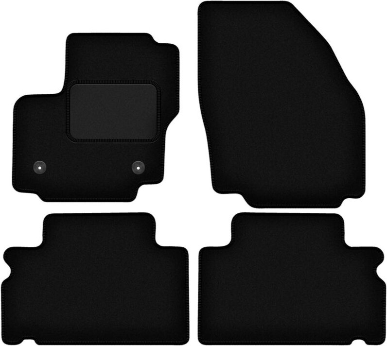 Schwarze Veloursmatten für: Ford Galaxy MK2 Minivan (2012-2015)