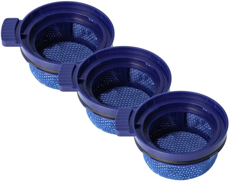 3x Staubsaugerfilter kompatibel mit Samsung Bespoke Jet VS20A95993W/SA Staubsauger - Abluftfilter Blau - Vhbw