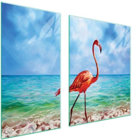 GLASSCHUTZPLATTE FÜR HERD 90x52 FLAMINGO