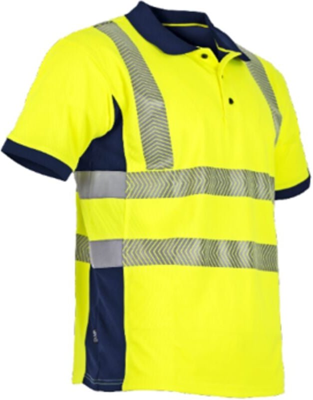 Arbeits-Polo MC MAILLE HV VISION - MARINE/NEON-GELB L - 4