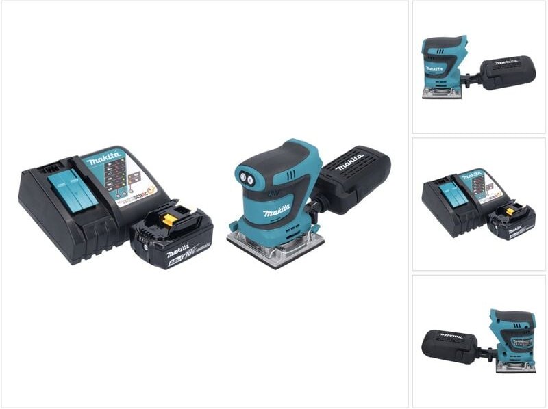 Dbo 484 RM1 Akku Schwingschleifer 18 v 112 x 102 mm + 1x Akku 4,0 Ah + Ladegerät - Makita