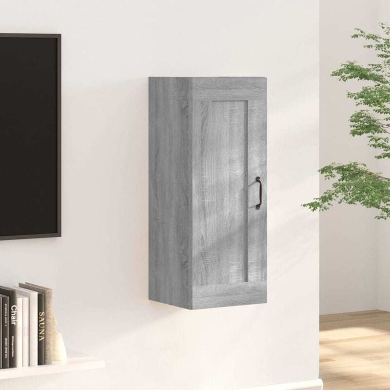 Hängeschrank Grau Sonoma 35x34x90 cm Holzwerkstoff Vidaxl
