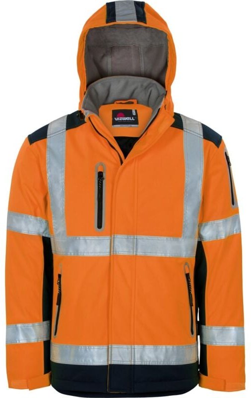 Triuso Vizwell Warnschutz-Winter-K-Softshelljacke VW177PO Gr. L orange