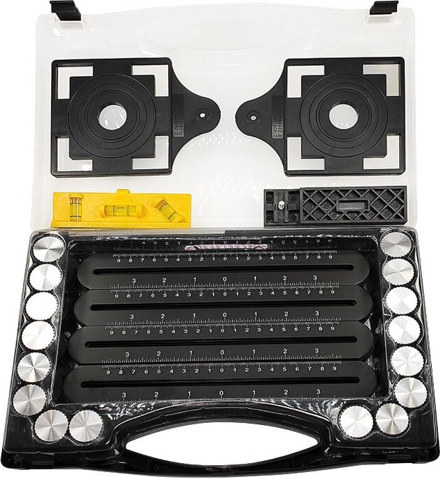 Thumbnail - Box Mehrwinkel-Fliesenmesslineal – Schwarzes Eckwerkzeug – Eckschablone aus Aluminiumlegierung – 12 Seitenwerkzeuge – Ge...