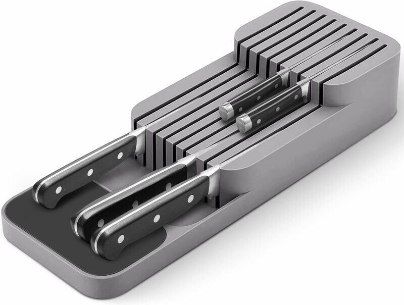 Organizer, Küchenmesser-Organizer in der Schublade für 9 Messer, kompakter, langlebiger, platzsparender, waschbarer Schu...