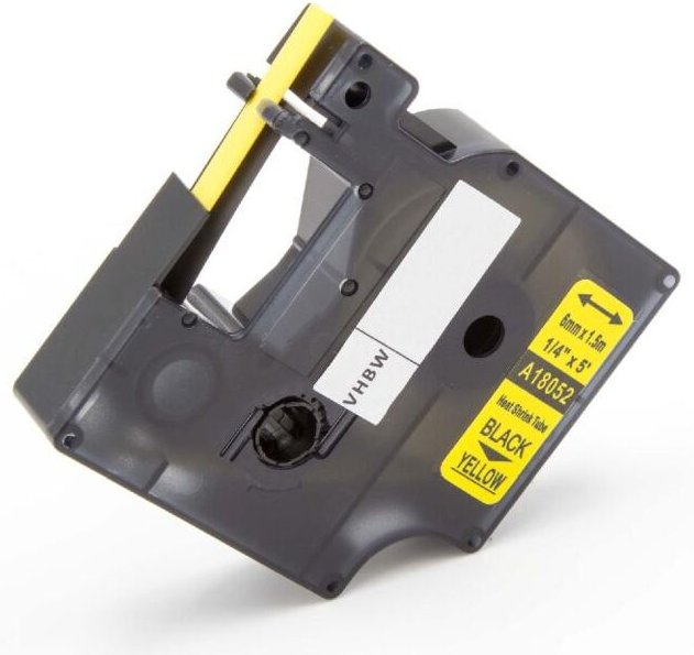 Vhbw - Schriftband-Kassette kompatibel mit Dymo RhinoPro 6000, 5000, 3000 Etiketten-Drucker Schwarz auf Gelb, Schrumpfsc...