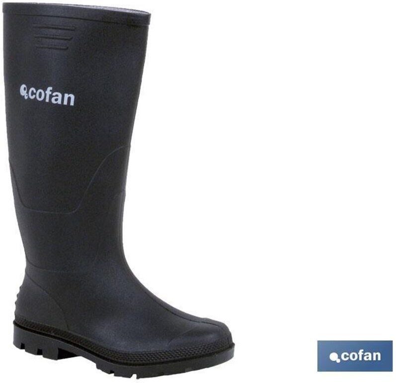 Schwarzer Hochwasserstiefel aus pvc, Größe 41