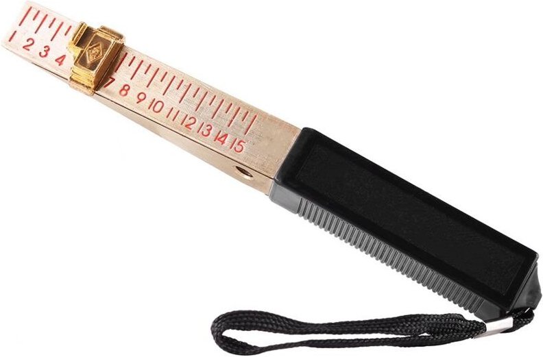 Nonius-Dickenmessgerät für Bauarbeiten, Keilform, 115 mm (0,5 mm)