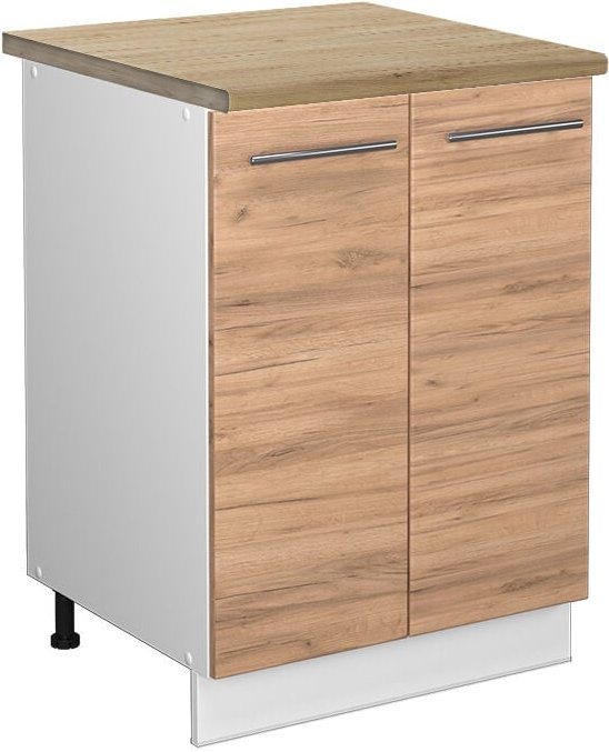 Vicco - Küchenunterschrank Fame-Line, Goldkraft Eiche, 60 cm , ap Eiche