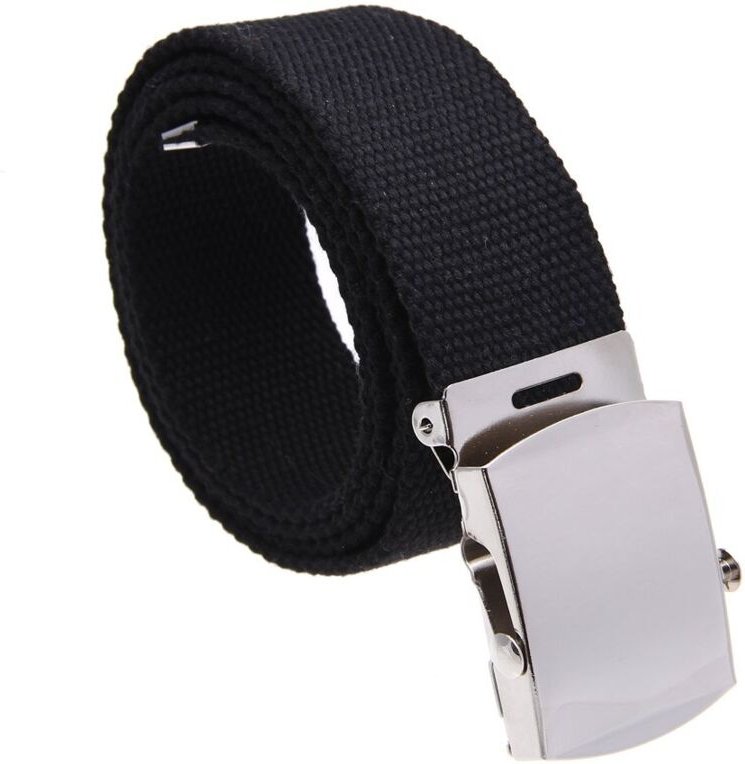 Stoffgürtel Canvas Streifen Schwarz 38mm